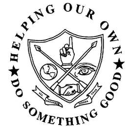 HELPING OUR OWN DO SOMETHING GOOD ALL NEIGHBOR HOODS GEAR logo