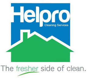 HELPRO CLEANING SERVICES THE FRESHER SIDE OF CLEAN. logo