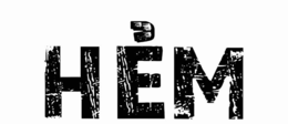 HEM WITH A "HOOK" TONE MARK ABOVE THE LETTER E. logo