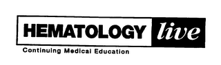 HEMATOLOGY LIVE CONTINUING MEDICAL EDUCATION logo
