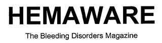 HEMAWARE THE BLEEDING DISORDERS MAGAZINE logo
