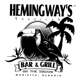 HEMINGWAY'S TROPICAL BAR & GRILL ON THE SQUARE MARIETTA, GEORGIA logo