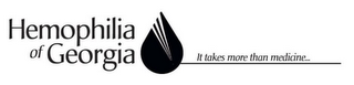 HEMOPHILIA OF GEORGIA IT TAKES MORE THAN MEDICINE... logo