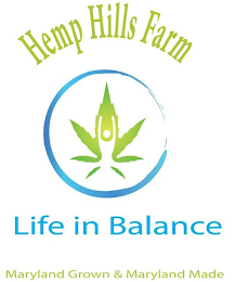 HEMP HILLS FARM LIFE IN BALANCE MARYLAND GROWN & MARYLAND MADE logo