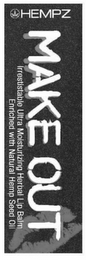 HEMPZ MAKE OUT IRRESISTABLE ULTRA MOISTURIZING HERBAL LIP BALM ENRICHED WITH NATURAL HEMP SEED OIL logo