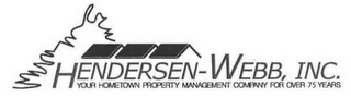 HENDERSEN-WEBB, INC. YOUR HOMETOWN PROPERTY MANAGEMENT COMPANY FOR OVER 75 YEARS logo