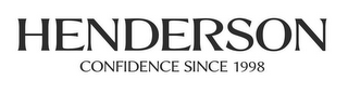 HENDERSON CONFIDENCE SINCE 1998 logo