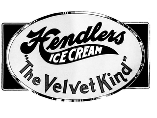 HENDLERS ICECREAM "THE VELVET KIND" logo