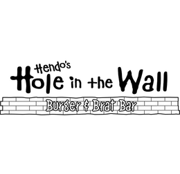 HENDO'S HOLE IN THE WALL BURGER & BRAT BAR logo