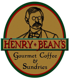 HENRY + BEAN'S GOURMET COFFEE & SUNDRIES logo
