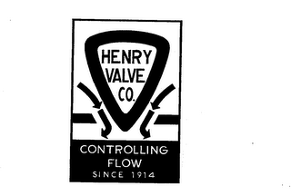 HENRY VALVE CO.  CONTROLLING FLOW SINCE 1914 logo