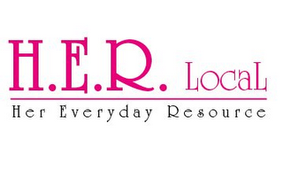 H.E.R. LOCAL HER EVERYDAY RESOURCE logo