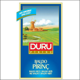 HER TANESINDE AYNI LEZZET DURU PIRINC BALDO PIRINC BALDO RICE BALDO REIS RIZ BALDO BALDO RIJST logo