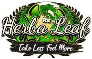 HERBA RE-LEAF TAKE LESS FEEL MORE logo