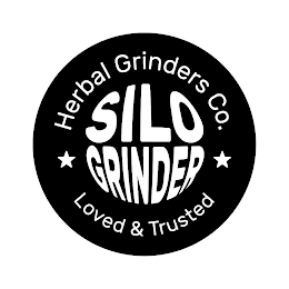 HERBAL GRINDERS CO. LOVED & TRUSTED SILO GRINDER logo