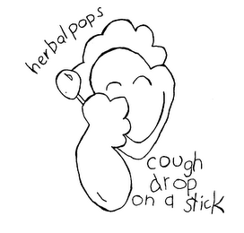 HERBAL POPS COUGH DROP ON A STICK logo