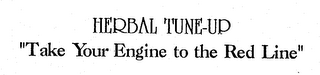 HERBAL TUNE-UP "TAKE YOUR ENGINE TO THE RED LINE" logo