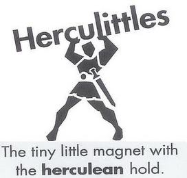 HERCULITTLES THE TINY LITTLE MAGNET WITH THE HERCULEAN HOLD. logo