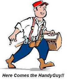HERE COMES THE HANDYGUY!! logo