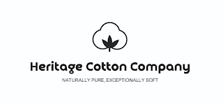 HERITAGE COTTON COMPANY NATURALLY PURE, EXCEPTIONALLY SOFT logo