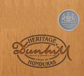 HERITAGE DUNHILL TOBACCO OF LONDON LIMITED HECHO EN HONDURAS OPTIME SIT 1907 DUNHILL TOBACCO OF LONDON LIMITED logo