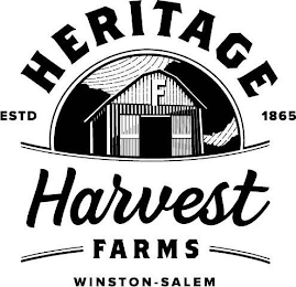 HERITAGE HARVEST FARMS F WINSTON-SALEM ESTD 1865 logo
