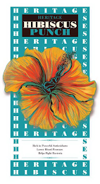 HERITAGE HIBISCUS PUNCH RICH IN POWERFUL ANTIOXIDANTS LOWER BLOOD PRESSURE HELPS FIGHT BACTERIA HERITAGE HIBISCUS logo