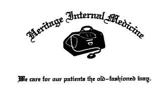 HERITAGE INTERNAL MEDICINE WE CARE FOR OUR PATIENTS THE OLD-FASHONED WAY logo
