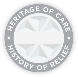 · HERITAGE OF CARE · HISTORY OF RELIEF logo