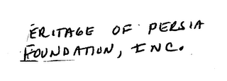 HERITAGE OF PERSIA FOUNDATION, INC. logo