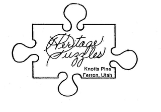 HERITAGE PUZZLES KNOTTS PINE FERRON, UTAH logo