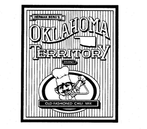 HERMAN BERG'S OKLAHOMA TERRITORY BRAND OLD-FASHIONED CHILI MIX logo