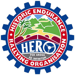 HERO HISTORIC ENDURANCE RALLYING ORGANISATION PER ARDUA AD INFINITUM logo