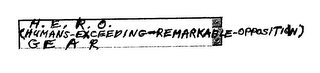 H.E.R.O. (HUMAN-EXCEEDING-REMARKABLE-OPPOSITION) GEAR logo