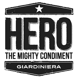 HERO THE MIGHTY CONDIMENT GIARDINIERA logo