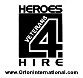 HEROES4HIRE VETERANS WWW.ORIONINTERNATIONA.COM logo