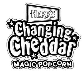 HERR'S CHANGING CHEDDAR MAGIC POPCORN logo