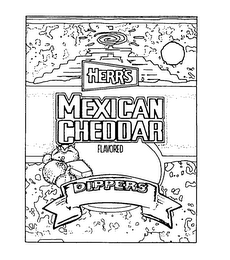 HERR'S MEXICAN CHEDDAR FLAVORED DIPPERS logo
