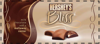 HERSHEY'S BLISS MILK CHOCOLATE WITH A MELTAWAY CENTER logo
