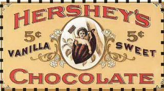 HERSHEY'S CHOCOLATE 5¢ VANILLA SWEET logo