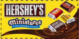 HERSHEY'S MINIATURES A LITTLE SOMETHING FOR EVERYONE! HERSHEY'S SPECIAL DARK MILDLY SWEET CHOCOLATE HERSHEY'S KRACKEL MADE WITH CHOCOLATE AND CRISPED RICE HERSHEY'S MR. GOODBAR MADE WITH CHOCOLATE AND PEANUTS HERSHEY'S MILK CHOCOLATE logo