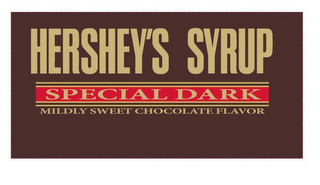 HERSHEY'S SYRUP SPECIAL DARK MILDLY SWEET CHOCOLATE FLAVOR logo