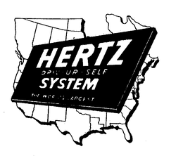 HERTZ DRIV-UR-SELF SYSTEM THE WORLD'S LARGEST logo