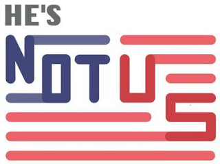 HE'S NOT US logo