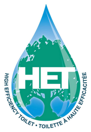 HET HIGH EFFICIENCY TOILET · TOILETTE À HAUTE EFFICACITÉE logo