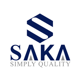 HEXAGON CONTAINING STYLIZED LETTER 'S' WITH SAKA BELOW AND SIMPLY QUALITY UNDERNEATH logo