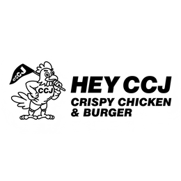 HEY CCJ CRISPY CHICKEN & BURGER HEY CCJ CCJ logo
