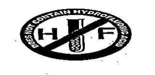 HF DOES NOT CONTAIN HYDROFLUORIC ACID logo
