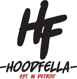 HF HOODFELLA EST. IN DETROIT logo