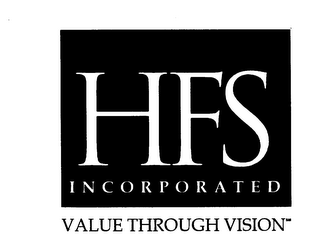HFS INCORPORATED VALUE THROUGH VISION logo